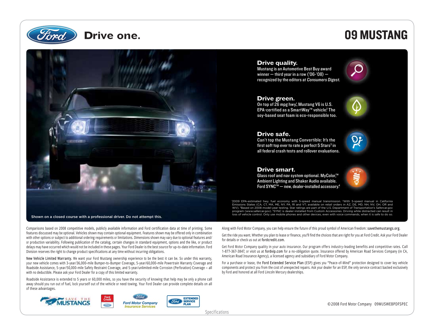 2009 Ford Mustang Brochure Page 7